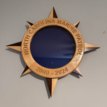 Load image into Gallery viewer, Compass Rose Shadow Box, Smaller 18" Diameter Frame.