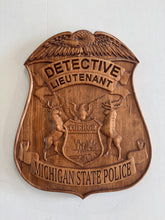 Load image into Gallery viewer, Michigan State Police 3D Wooden Badge