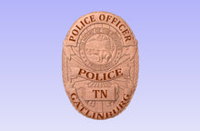 Load image into Gallery viewer, Gatlinburg TN Police Department 3D Wooden Badge Plaque