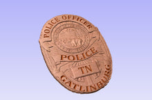 Load image into Gallery viewer, Gatlinburg TN Police Department 3D Wooden Badge Plaque