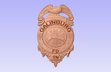 Load image into Gallery viewer, Gatlinburg TN Fire Department 3D Wooden Badge Plaque