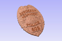 Load image into Gallery viewer, Negaunee Police 3D Wooden Badge