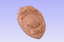Load image into Gallery viewer, Jefferson County Kentucky Police Department 3D Wooden Badge
