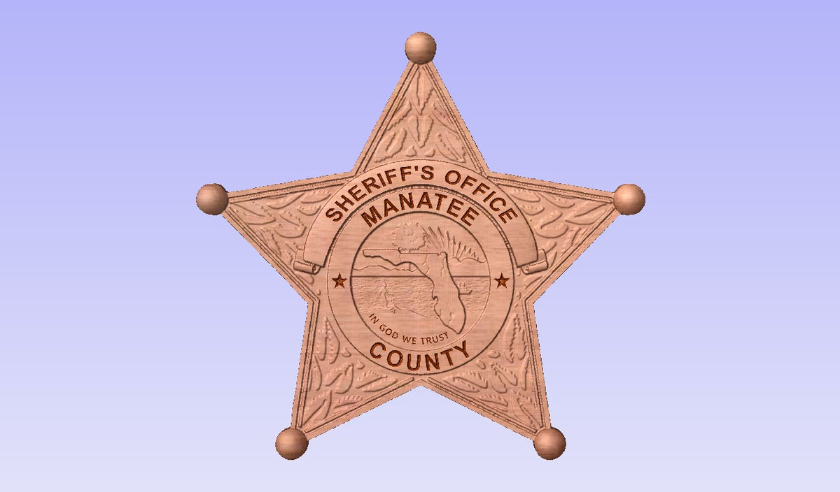 Manatee County Sheriff Department Badge. – With The Grain Woodworking CNC
