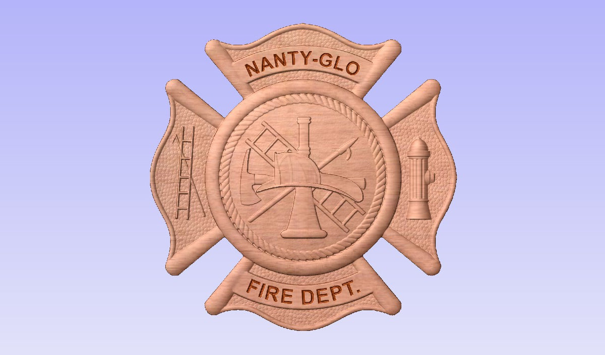 NantyGlo Pennsylvania Fire Department Badge With The Grain