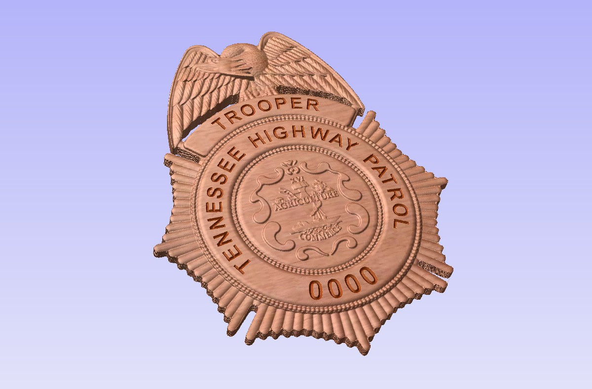 Tennessee Highway Patrol THP State Trooper Badge – With The Grain