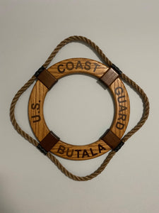 18" Coast Guard Life Ring Shadow Box, Customizable.