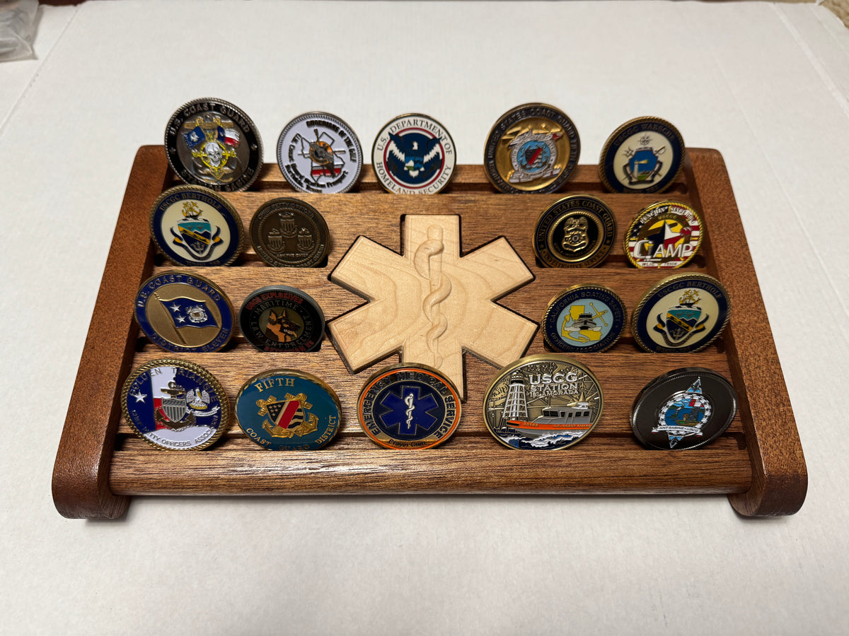 Customizable Desktop Challange Coin Rack. 17