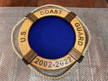 Load image into Gallery viewer, 18&quot; Coast Guard Life Ring Shadow Box, Customizable.
