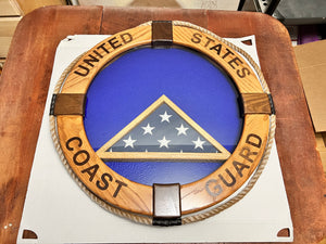 Coast Guard Life Ring Shadow Box, Standard. Free Shipping