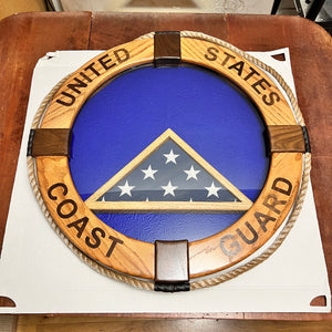 Coast Guard Life Ring Shadow Box, Standard. Free Shipping