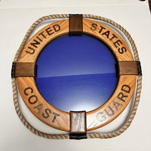 18" Coast Guard Life Ring Shadow Box, Standard.