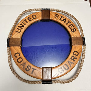 18" Coast Guard Life Ring Shadow Box, Standard. Free Shipping