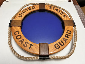 18" Coast Guard Life Ring Shadow Box, Standard.