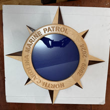Load image into Gallery viewer, Compass Rose Shadow Box, Smaller 18&quot; Diameter Frame.
