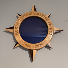 Load image into Gallery viewer, Compass Rose Shadow Box, Smaller 18&quot; Diameter Frame.
