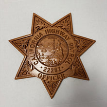 Load image into Gallery viewer, California Highway Patrol CHP 3D Wooden Badge
