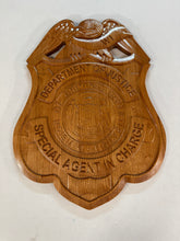 Load image into Gallery viewer, Wisconsin Département of Justice 3D Wooden Badge
