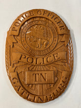 Load image into Gallery viewer, Gatlinburg TN Police Department 3D Wooden Badge Plaque
