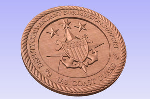 U.S. Coast Guard Deputy Commandant for Mission Support plaque DCMS