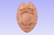 Load image into Gallery viewer, Dunnellon Florida Police 3D Wooden Badge
