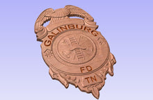 Load image into Gallery viewer, Gatlinburg TN Fire Department 3D Wooden Badge Plaque
