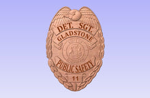 Load image into Gallery viewer, Gladstone Public Safety 3D Wooden Badge
