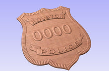 Load image into Gallery viewer, Houston Police Officer's 3D Wooden Badge
