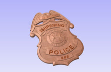 Load image into Gallery viewer, Ishpeming Police 3D Wooden Badge

