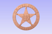 Load image into Gallery viewer, United States Marshal Service 3D Wooden Badge
