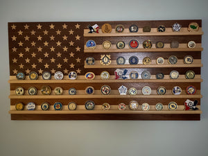 U.S. Flag Challenge Coin Rack. Free Shipping