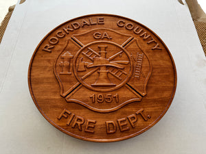 Rockdale County Georgia Fire Department Maltese Cross Plaque