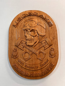 Engineer Officer or Engineer Petty Officer  Skull Plaque