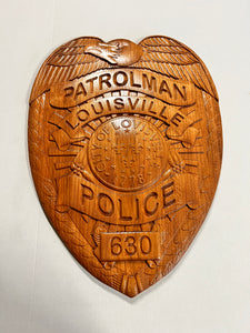 Metro Louisville Kentucky Police Department 3D Wooden Badge