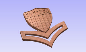 Coast Guard E-5 Petty Officer Second Class Collar Device