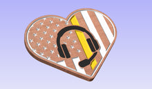 Load image into Gallery viewer, Heart Shaped 911 Emergency Services Dispatcher Plaque W/Headset
