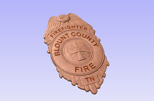 Blount County Tennessee Fire Department Badge