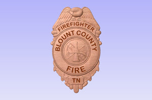 Blount County Tennessee Fire Department Badge