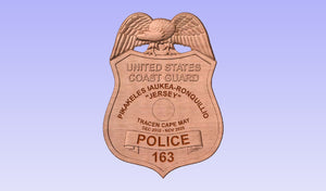USCG TRACEN Cape May Police Dept Departing Plaque