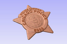Load image into Gallery viewer, Chicago Police Department 3D Wooden Badge
