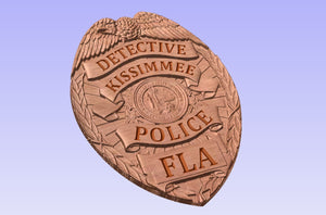 Kissimmee Florida 3D Police Badge
