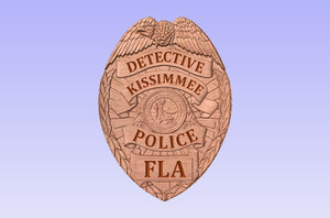 Kissimmee Florida 3D Police Badge