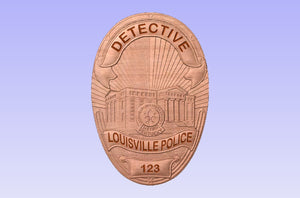 Louisville Kentucky Police Department 3D Wooden Badsge