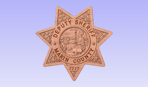 Marin County California Sheriff's Department Badge