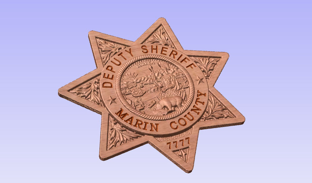 Marin County California Sheriff's Department Badge