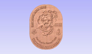 Executive Officer, Executive Petty Officer Skull Plaque