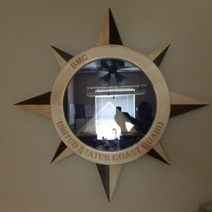 Compass Rose Shadow Box. Free Shipping