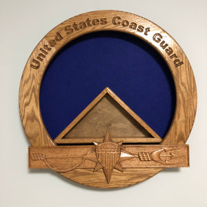 Customized Round Military  Shadow Box.
