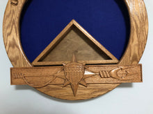 Load image into Gallery viewer, Customized Round Military  Shadow Box.
