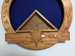 Customized Round Military  Shadow Box.